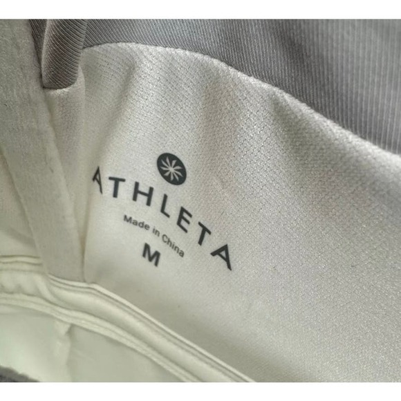 Athleta Swimming Wear Bandeau Tankinbobo Size Womens M White Gray - Picture 2 of 5